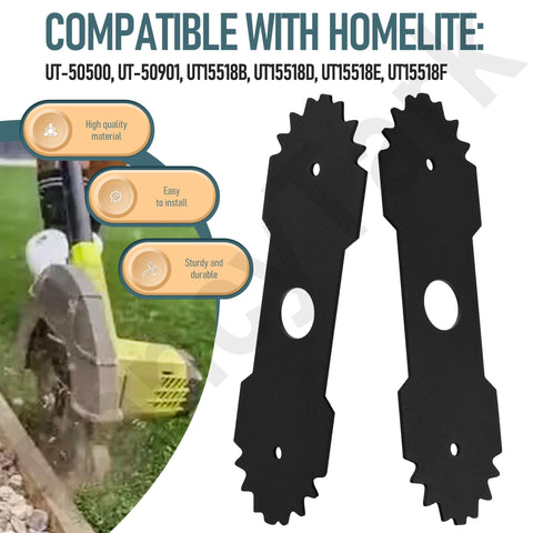 HandyTek edger blade set for RY15518/RY40030 attachments, easy installation.
