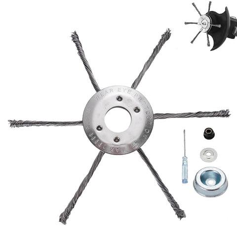 Handytoolinc 7-inch gas trimmer head assembly for quick tool-free installation.