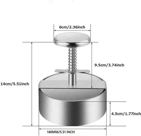 Hanerk XL burger press 6-oz patty size facilitates fuller, juicier burgers