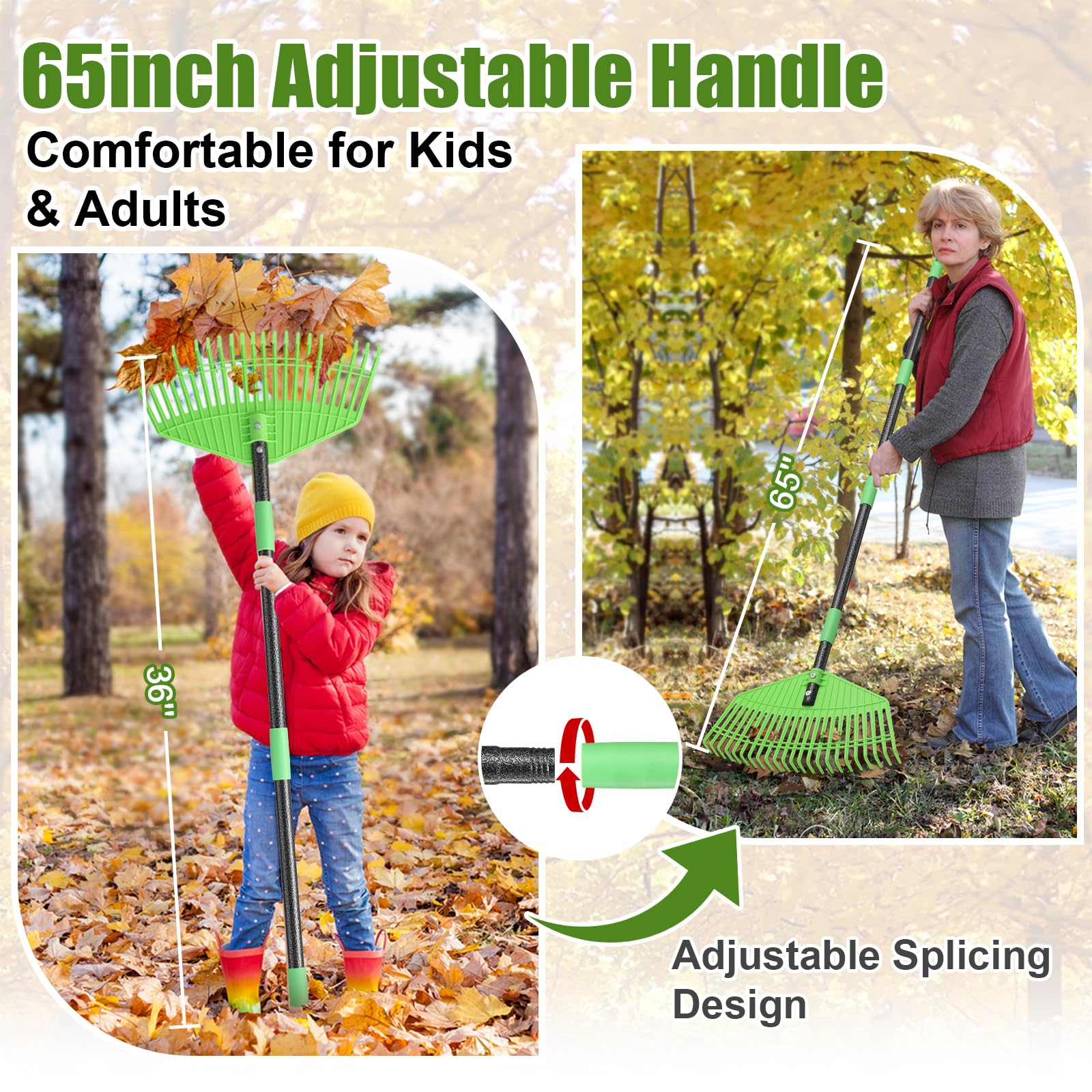 Hangmaicome 16.5-inch wide rake head covers more ground per pass
