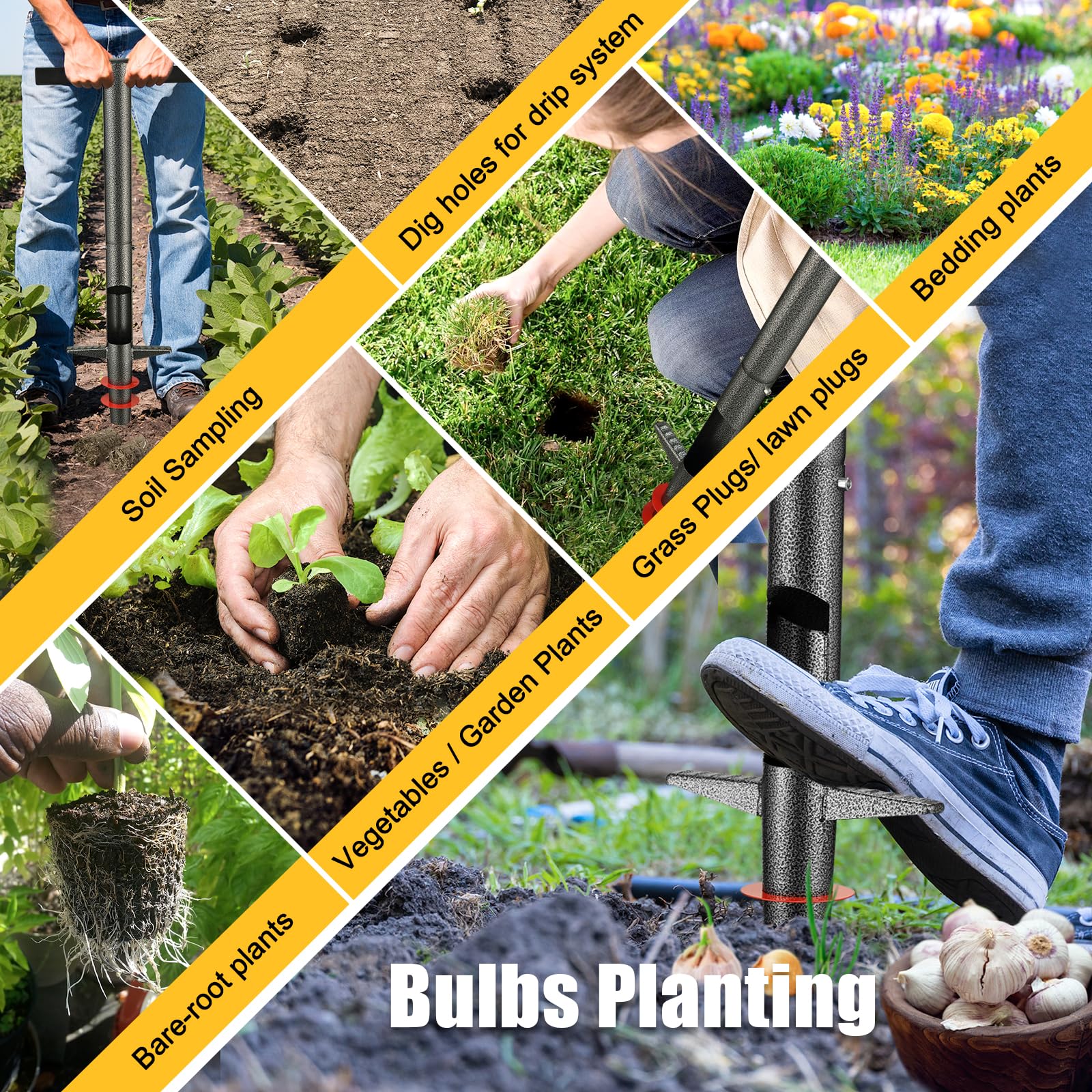 Hangmaicome all-in-one garden tool replaces several devices in one set.