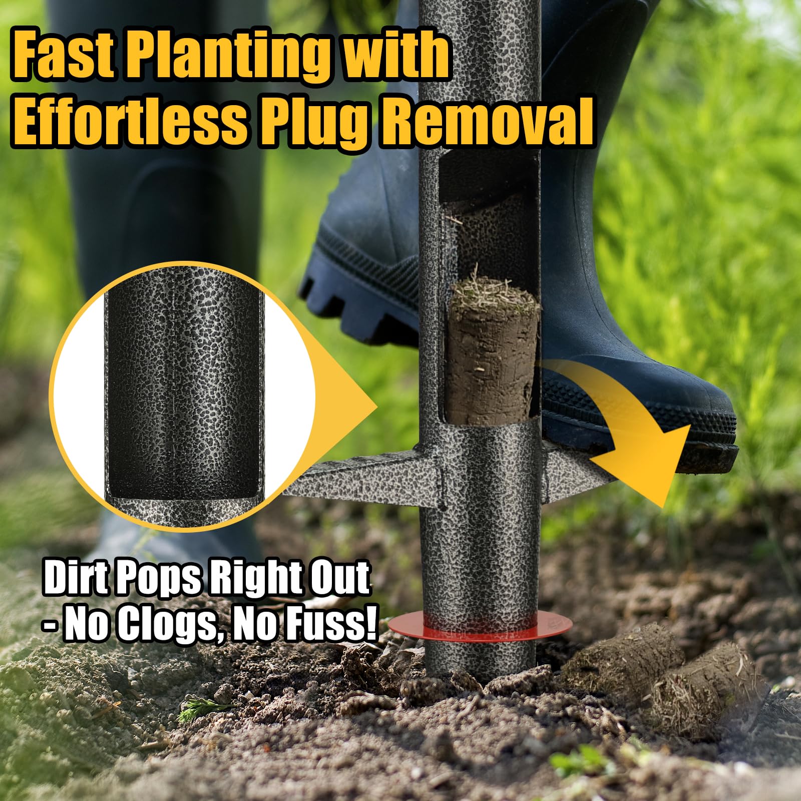 Hangmaicome automatic plug eject feature speeds up plug removal during gardening.