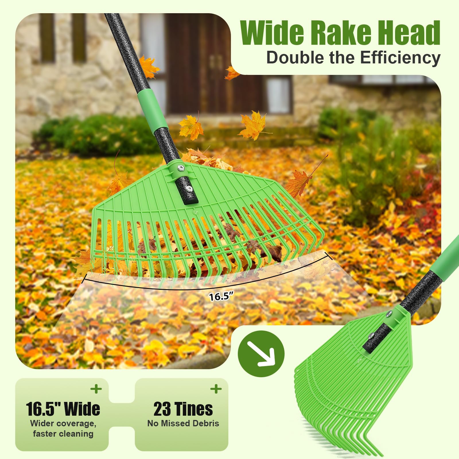 Hangmaicome lightweight rake ideal for women and seniors to reduce strain