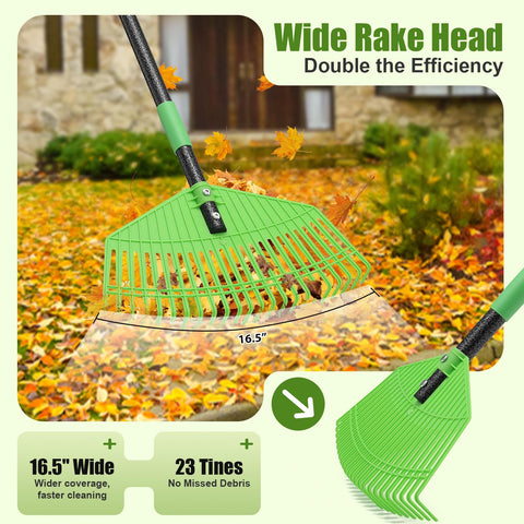Hangmaicome lightweight rake ideal for women and seniors to reduce strain