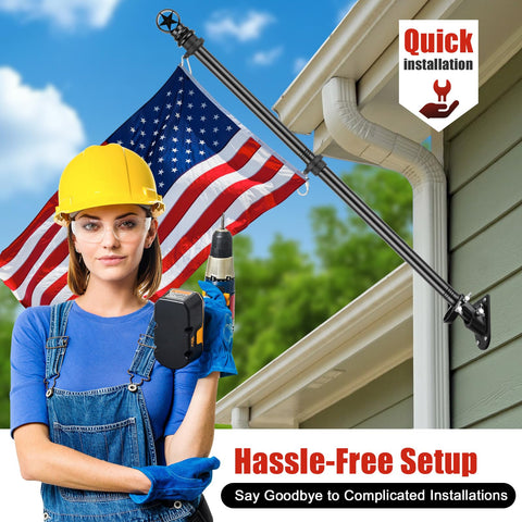 HANGMAICOME outdoor porch display kit ready to fly with pride