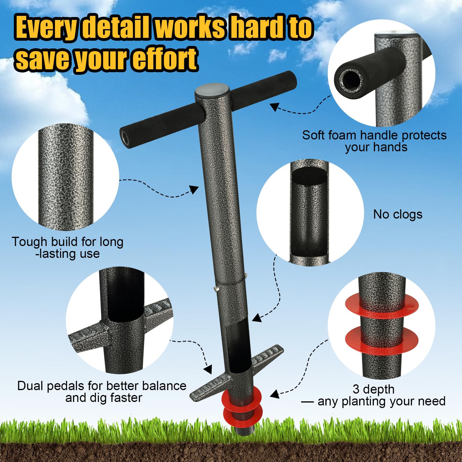 Hangmaicome powder-coated construction stands up to weather and wear.
