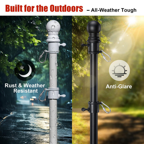 Hangmaicome stainless steel pole withstands windy days
