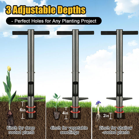 Hangmaicome long handle enables upright digging with minimal strain.