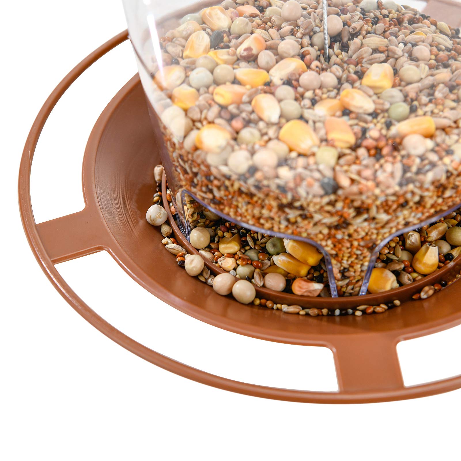 Easy-fill, easy-clean lid on Hanizi bird feeder for seamless maintenance.