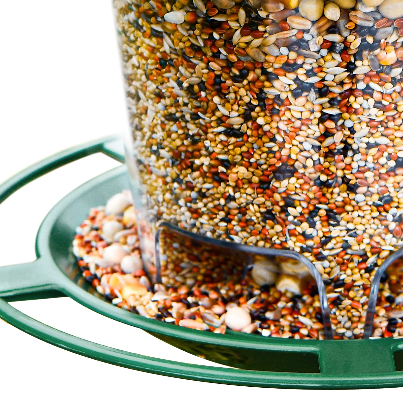 Inclined roof helps keep seeds dry during light rain and dew.