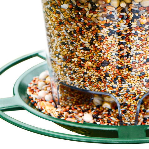 Inclined roof helps keep seeds dry during light rain and dew.
