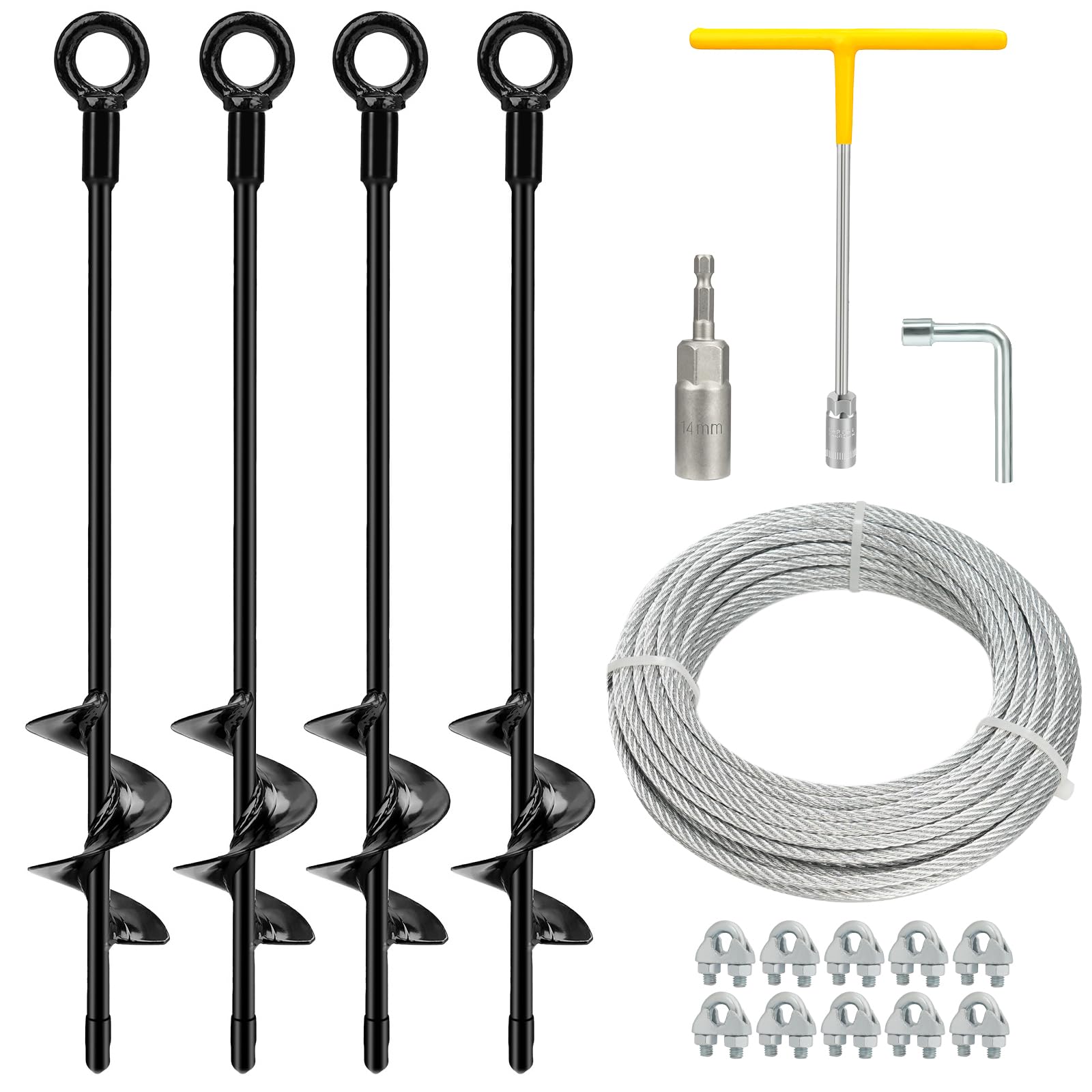 hannger 4-pack 18-inch ground anchors secure sheds and gazebos with strong grip