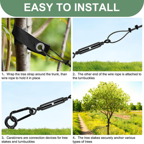 hannger galvanized rope clamps and carabiners for quick setup