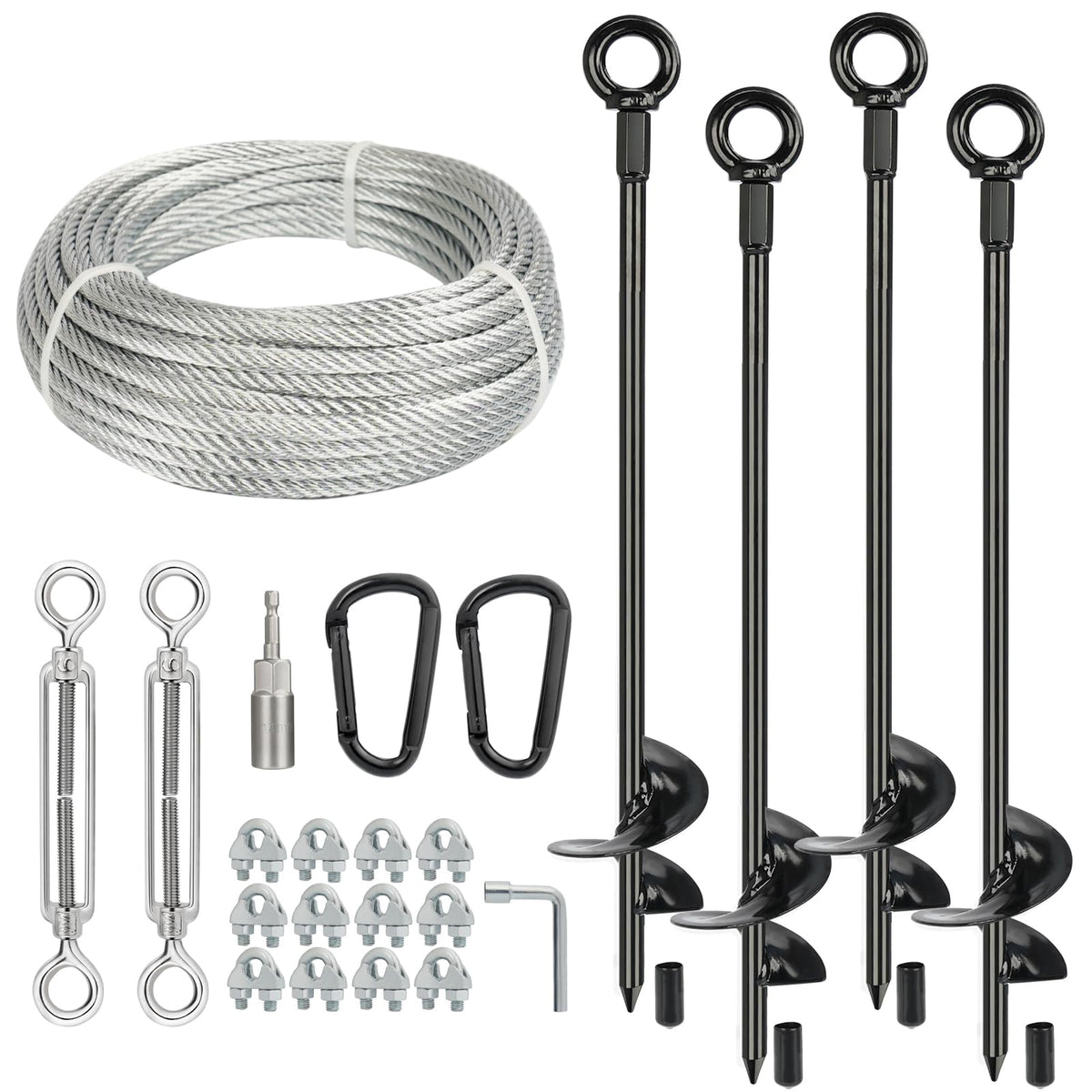 hannger ground anchor 30 inch stabilizes outdoor structures with deep penetration