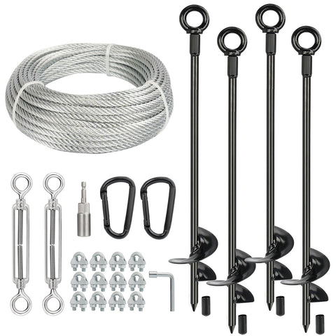 hannger ground anchor 30 inch stabilizes outdoor structures with deep penetration