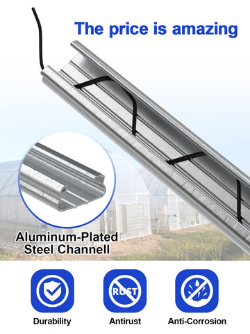Hannger PVC coated spring wire offers durable, corrosion-resistant support for various greenhouse fabrics.