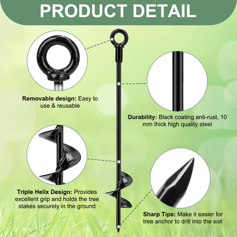 hannger pvc-coated wire rope 50ft provides strong support for leaning trees