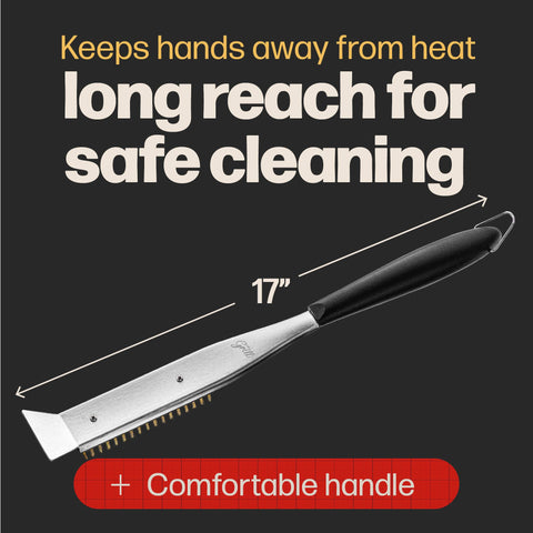 Hans Grill brass bristles deliver powerful stone cleaning