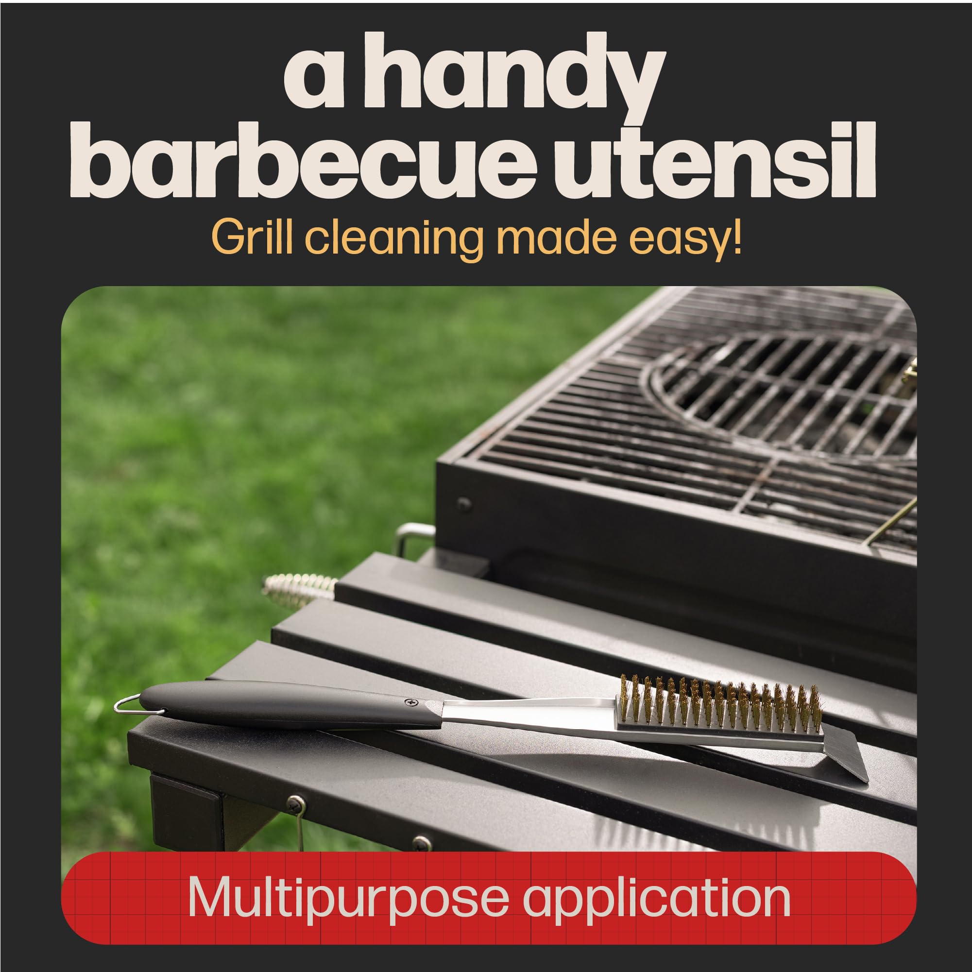 Hans Grill outdoor-ready tool for quick pizza stone maintenance