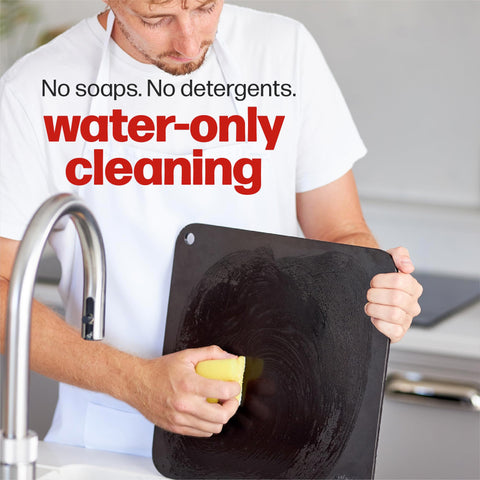 Smooth surface cleans with water for quick maintenance