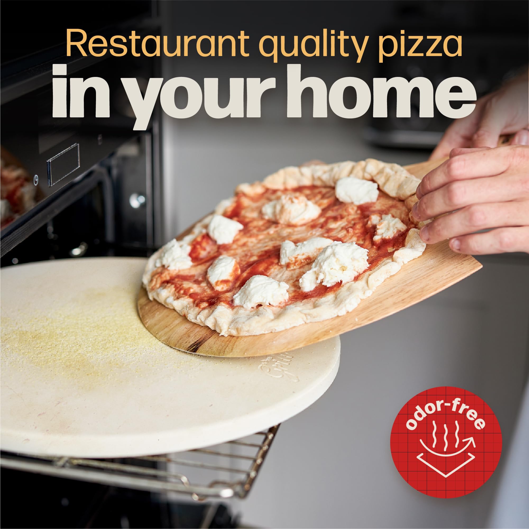 Even heat distribution helps pizzas bake evenly with golden cheese