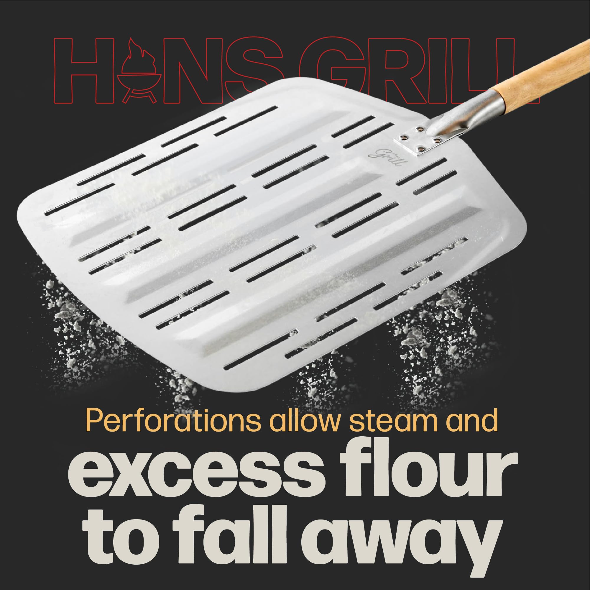 Hans Grill stone may show stains; performance remains unaffected