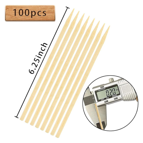 HANSGO bamboo skewers for caramel apples and desserts