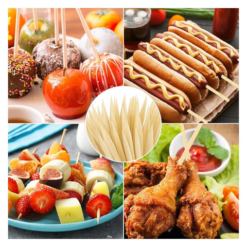 HANSGO bamboo sticks for chocolate fountain use and fruit skewers