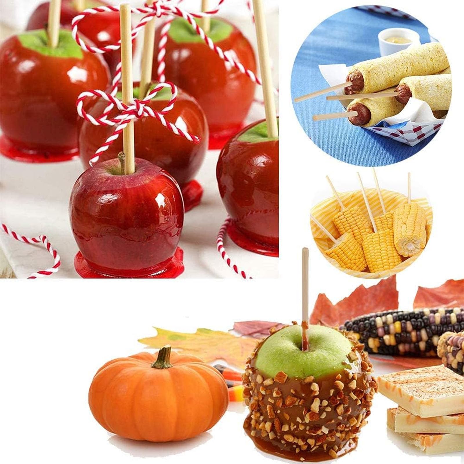 HANSGO caramel apple sticks stay smooth and easy to pierce