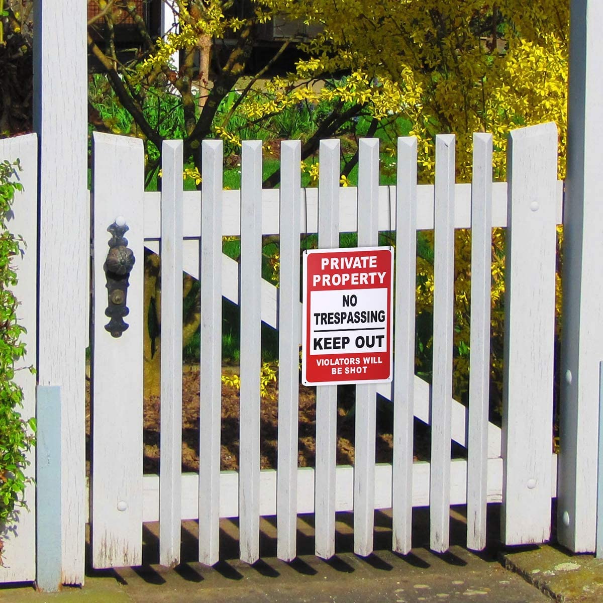 HANTAJANSS metal sign durable outdoor 12x12 resisting sun and rain.