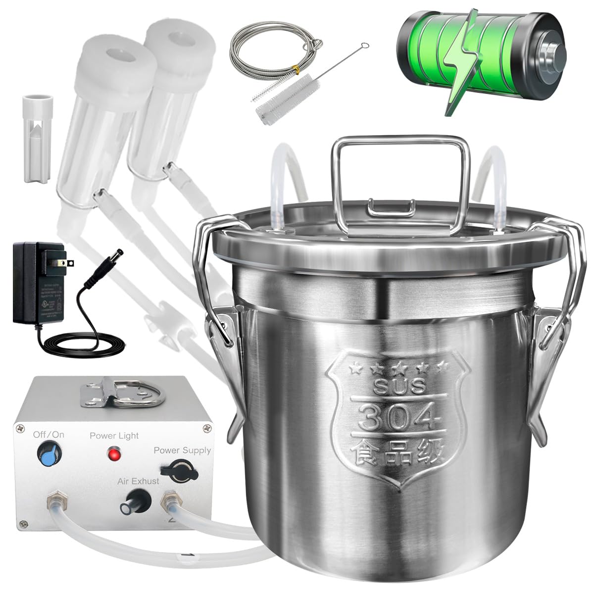 Hantop 6L goat milking machine pro model for efficient milking.