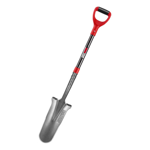 HANTOP drain spade 44in for deep digging and root cutting with a durable fiberglass handle.