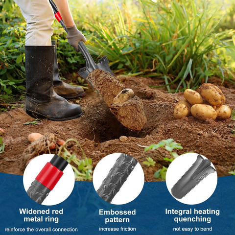 Action shot of HANTOP spade digging and trenching work