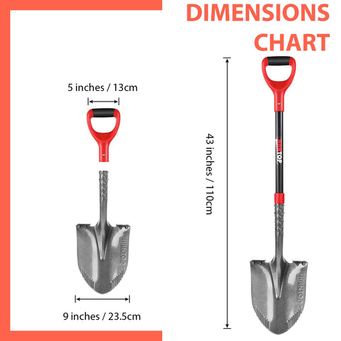 HANTOP fiberglass handle with D-shaped grip for comfortable glove use.