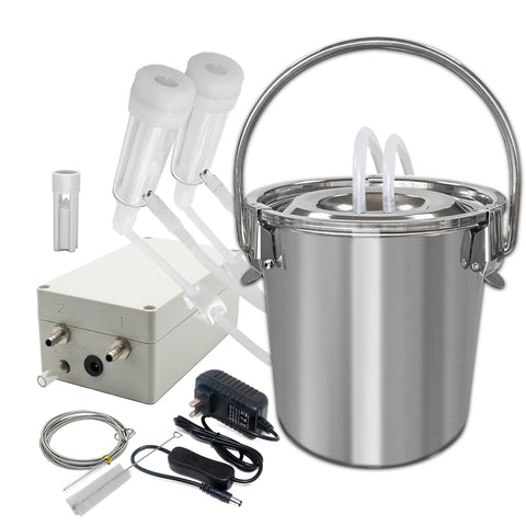 Hantop Goat Milking Machine top view shows compact, portable design for on-farm milking.