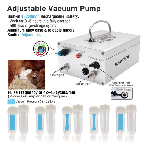 Hantop rechargeable battery pump with long-lasting field power.