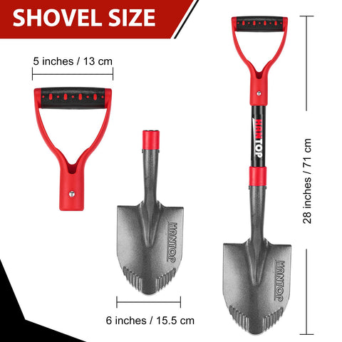 HANTOP round shovel with 1050MN steel head for durable digging through roots.
