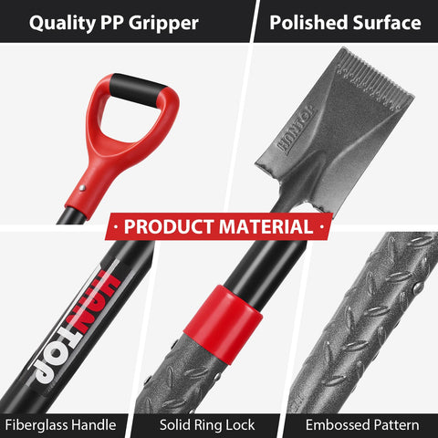 HANTOP Fiberglass handle offers a sturdy, lightweight grip