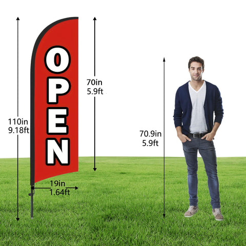 Close-up of tear-resistant polyester material on HANVIDA Open Flags.