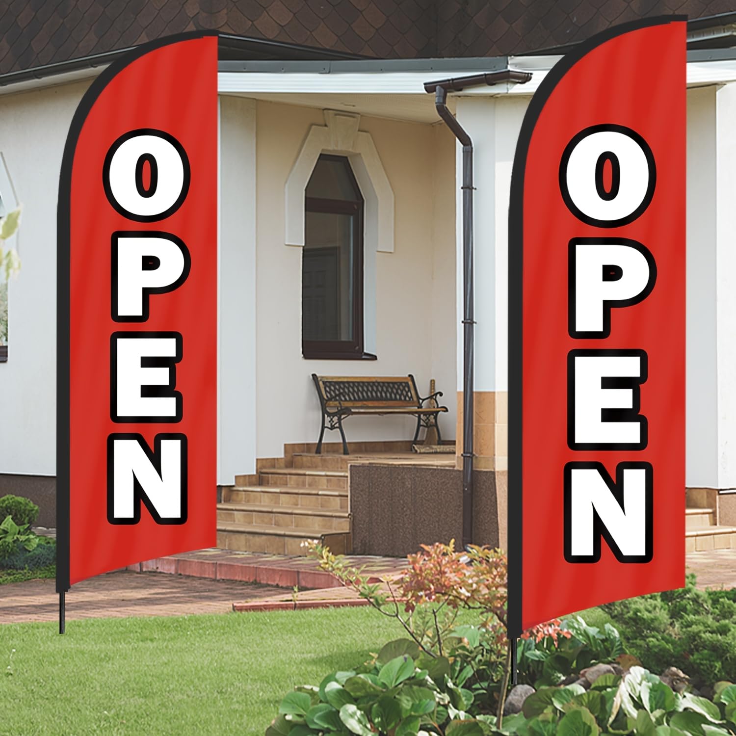 HANVIDA Open Flags outdoors demonstrate weather-ready design for long-lasting promotions.