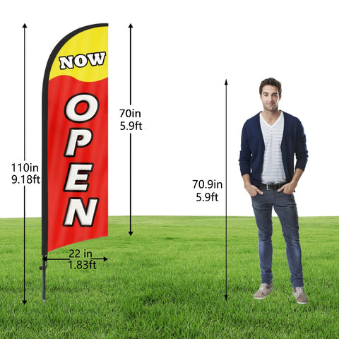 HANVIDA outdoor flag-pole kit ready for quick setup at events or storefronts.