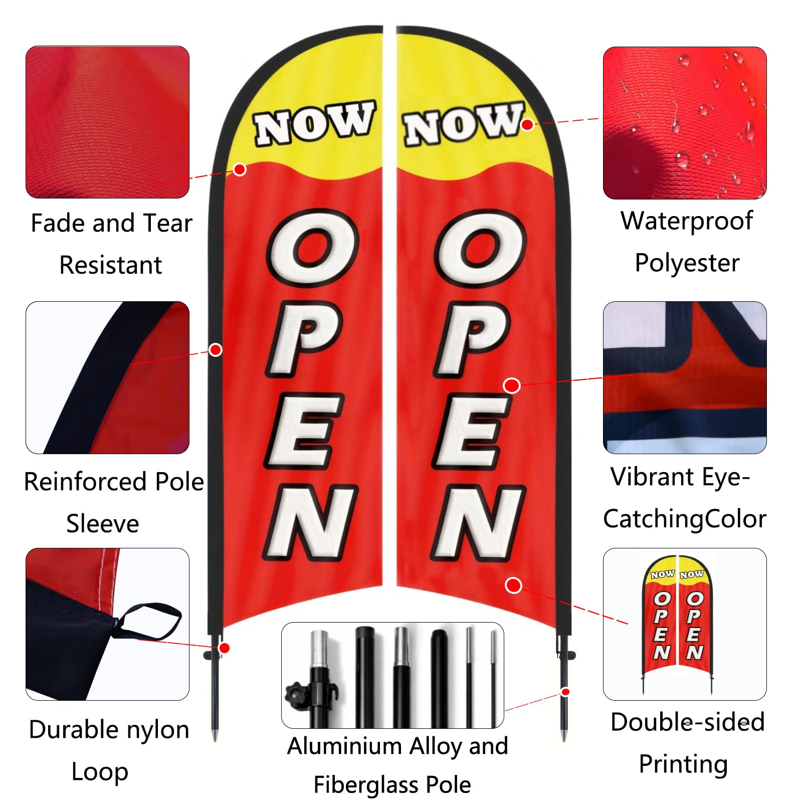 HANVIDA tear-resistant flag fabric designed to endure wind and sun outdoors.