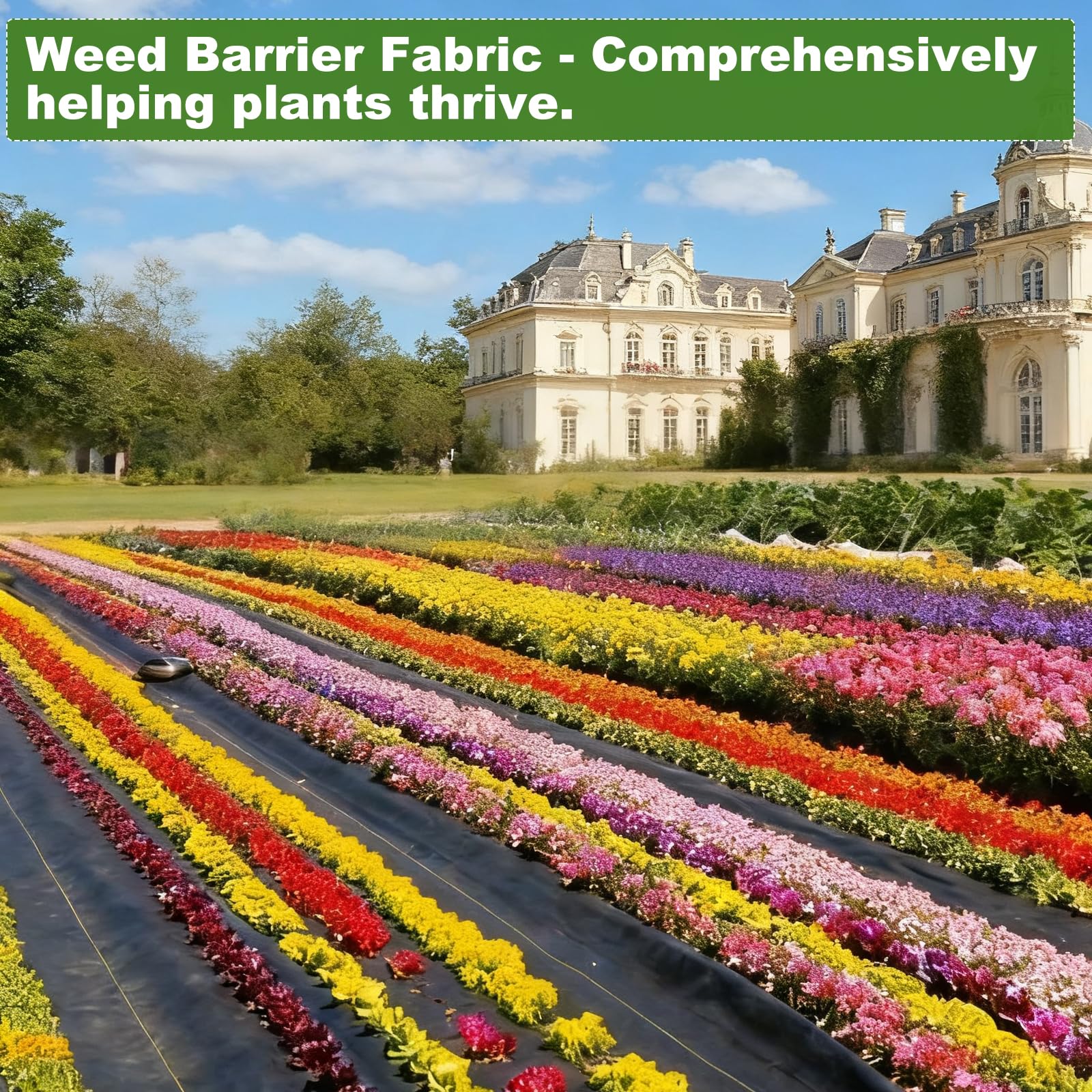 HANWRAPS garden-bed application shown in real-world setup.