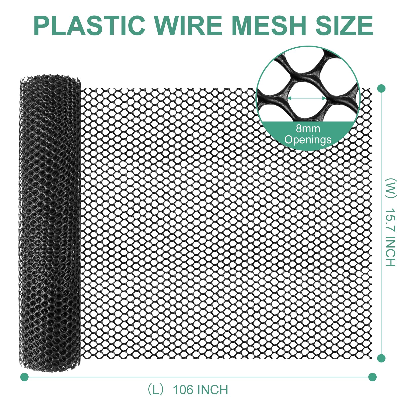 HANWRAPS garden mesh fence coil enables easy DIY boundary setup