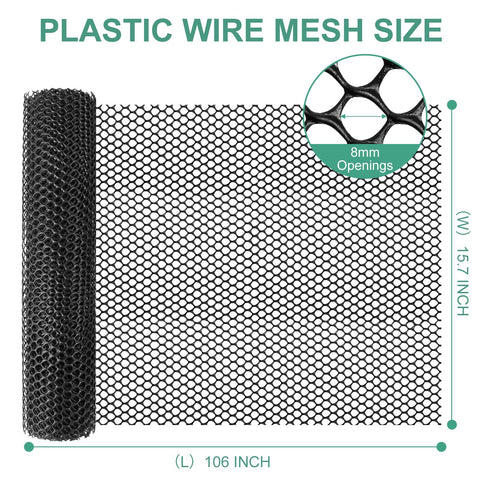 HANWRAPS garden mesh fence coil enables easy DIY boundary setup
