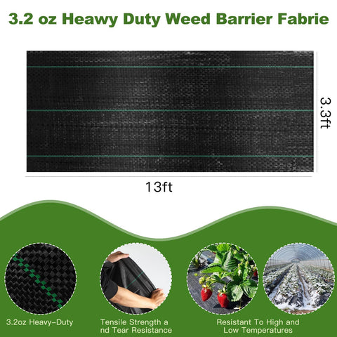 HANWRAPS heavy-duty landscape fabric shown in a garden path for durability