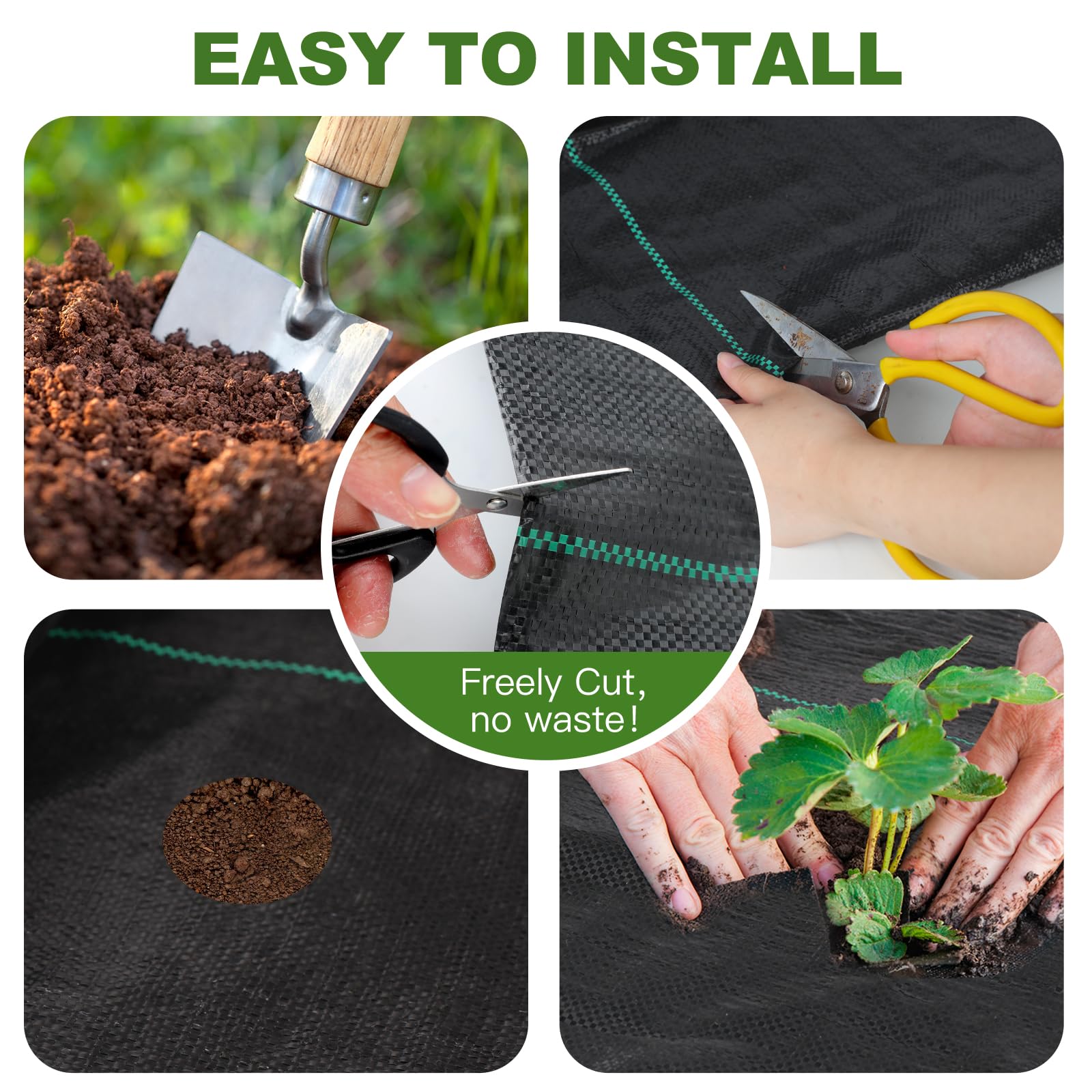 HANWRAPS permeable weed mat balancing moisture and weed suppression