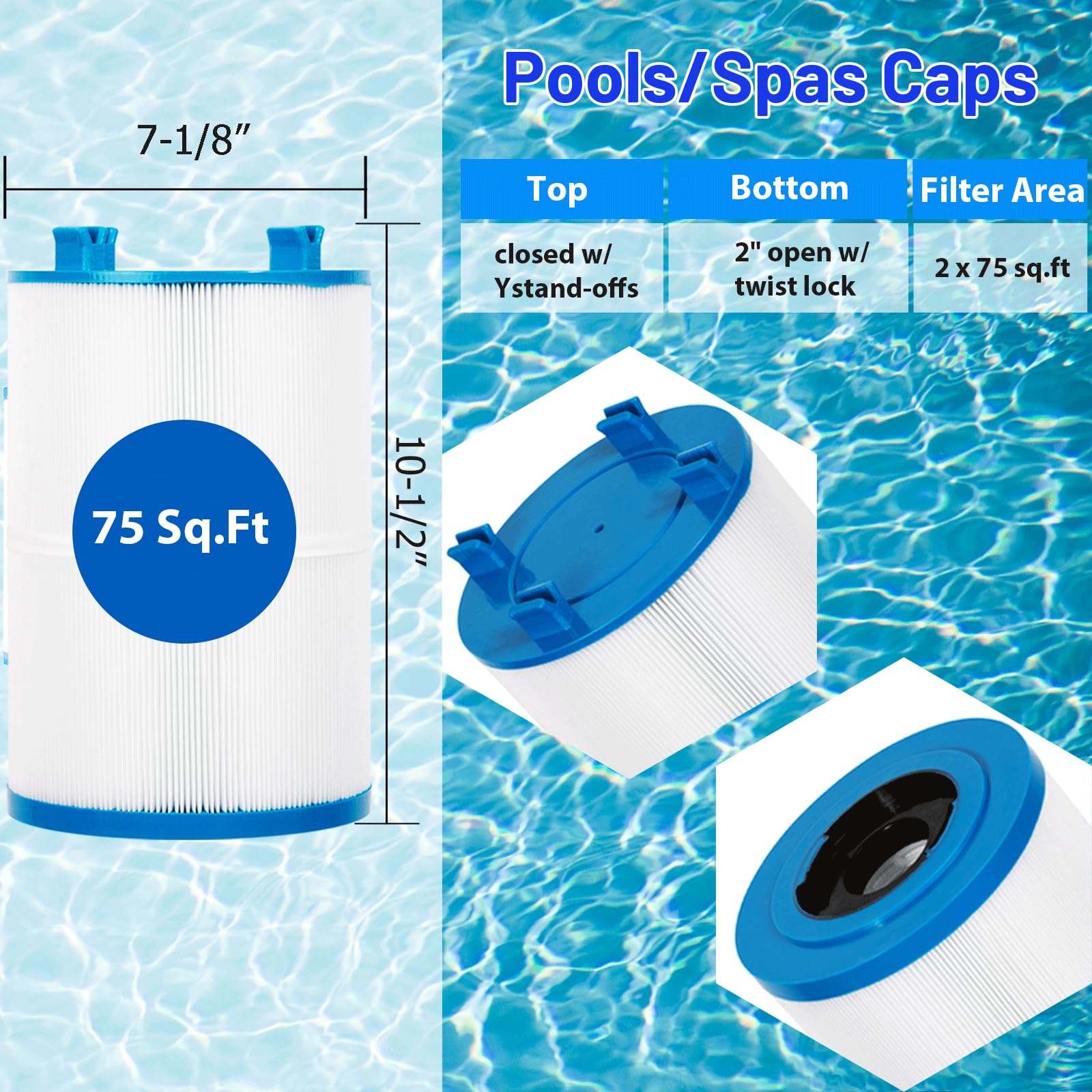 HANXER C-7367 spa filter compatibility chart shows Dimension One and Filbur models.