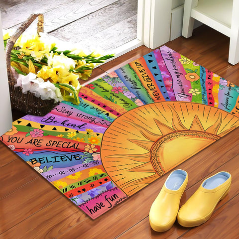 HANXIG Boho Sun doormat stable non-slip base for safety
