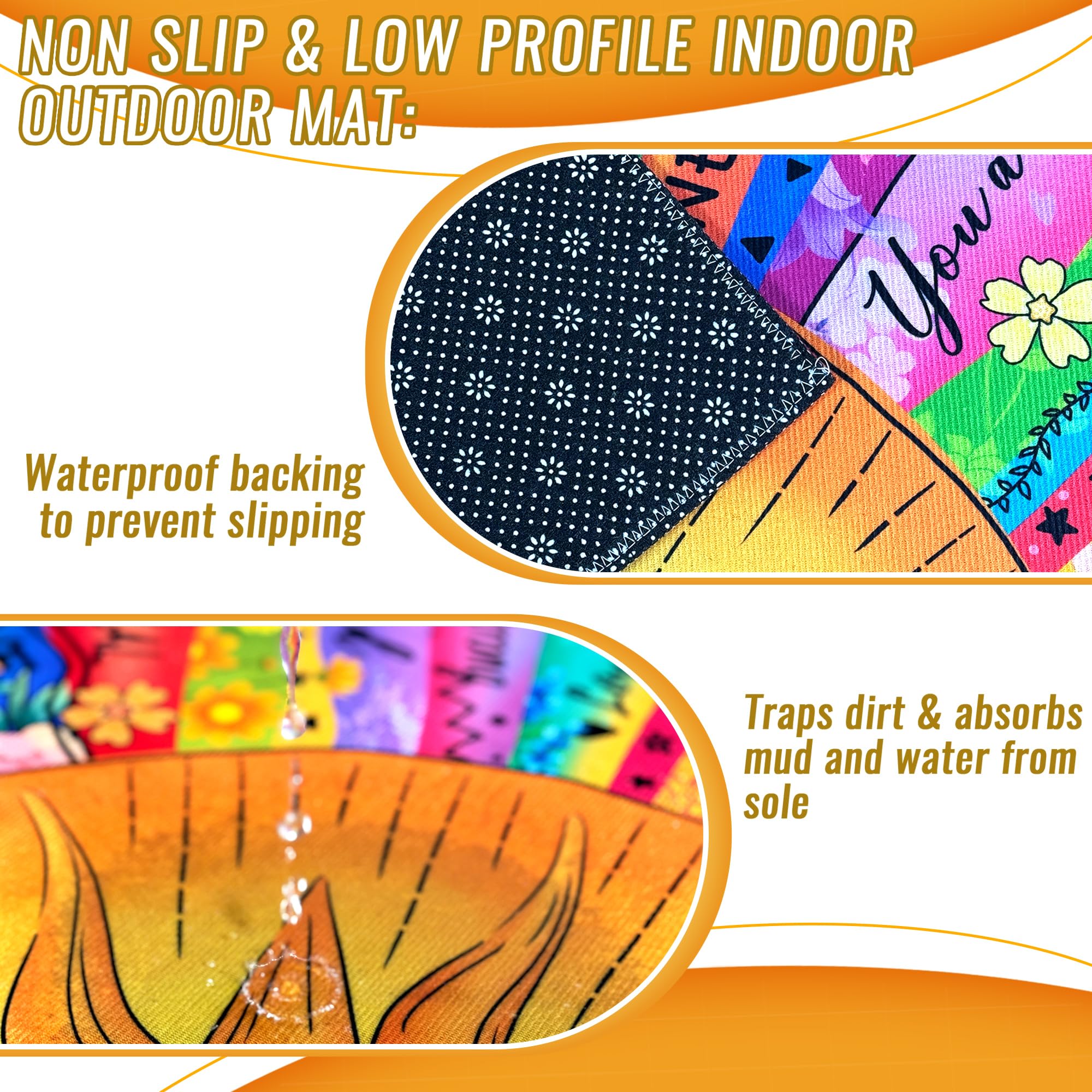 HANXIG Boho Sun doormat enhances entryway decor and mood
